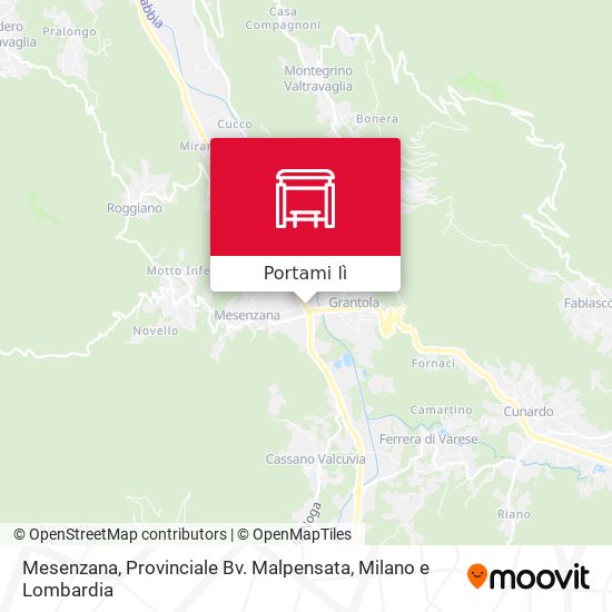 Mappa Mesenzana, Provinciale Bv. Malpensata