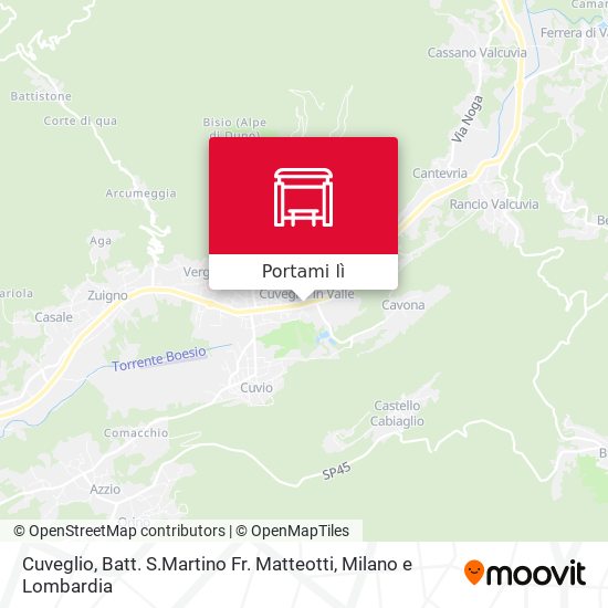 Mappa Cuveglio, Batt. S.Martino Fr. Matteotti