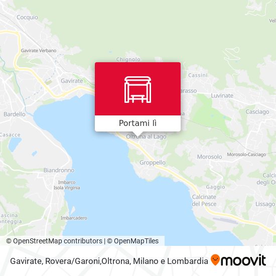 Mappa Gavirate, Rovera / Garoni,Oltrona