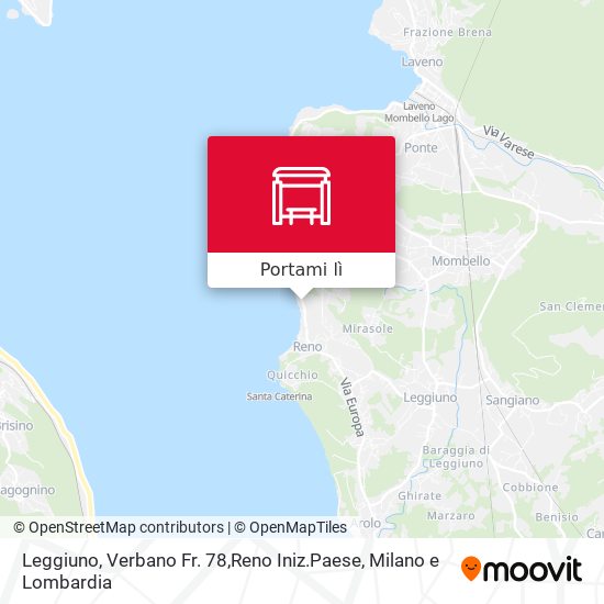 Mappa Leggiuno, Verbano Fr. 78,Reno Iniz.Paese