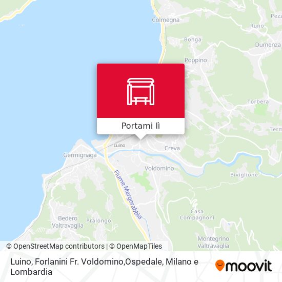 Mappa Luino, Forlanini Fr. Voldomino,Ospedale
