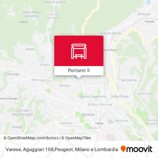 Mappa Varese, Aguggiari 108,Peugeot