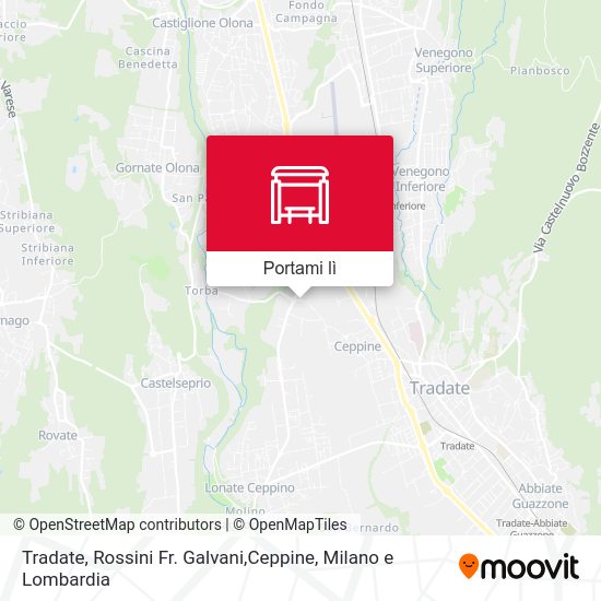 Mappa Tradate, Rossini Fr. Galvani,Ceppine