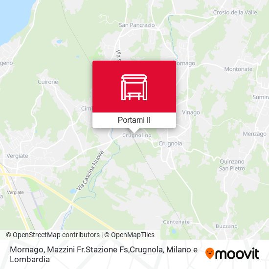 Mappa Mornago, Mazzini Fr.Stazione Fs,Crugnola