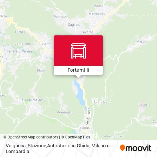 Mappa Valganna, Stazione,Autostazione Ghirla