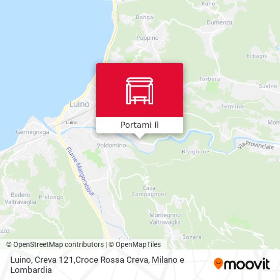 Mappa Luino, Creva 121,Croce Rossa Creva