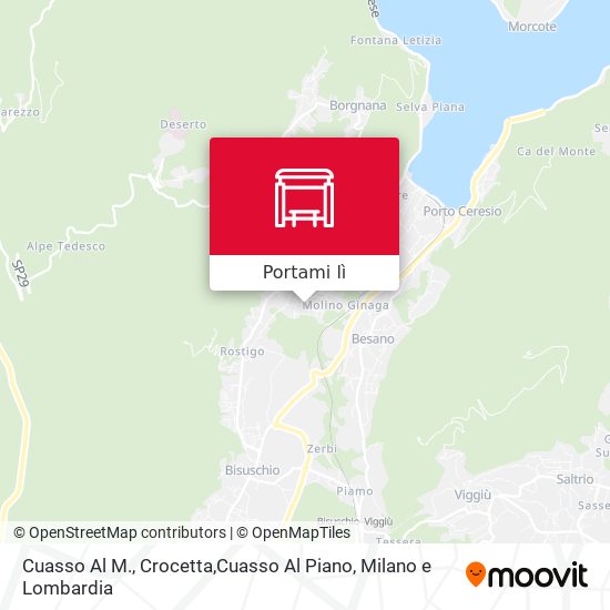 Mappa Cuasso Al M., Crocetta,Cuasso Al Piano