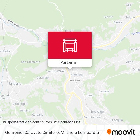 Mappa Gemonio, Caravate,Cimitero