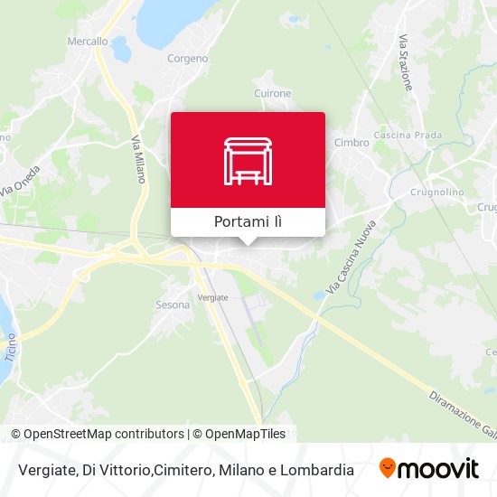 Mappa Vergiate, Di Vittorio,Cimitero