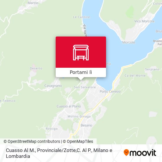 Mappa Cuasso Al M., Provinciale / Zotte,C. Al P.