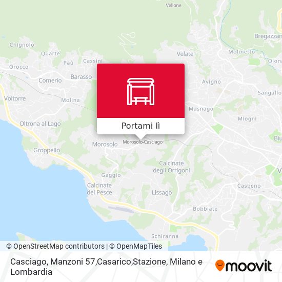 Mappa Casciago, Manzoni 57,Casarico,Stazione