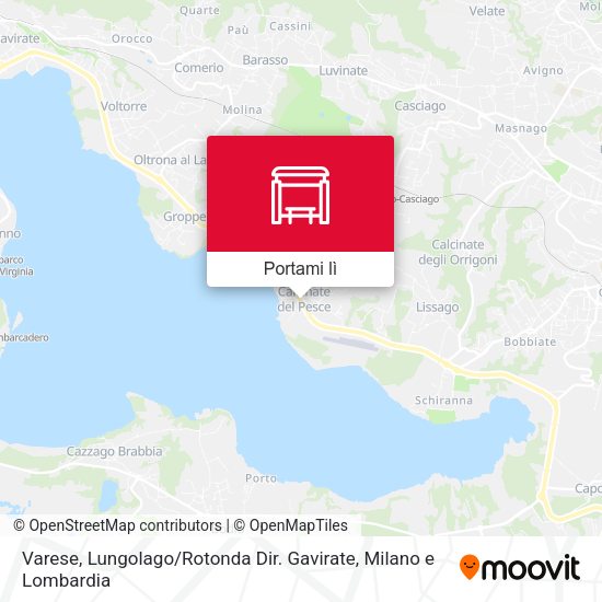 Mappa Varese, Lungolago / Rotonda Dir. Gavirate