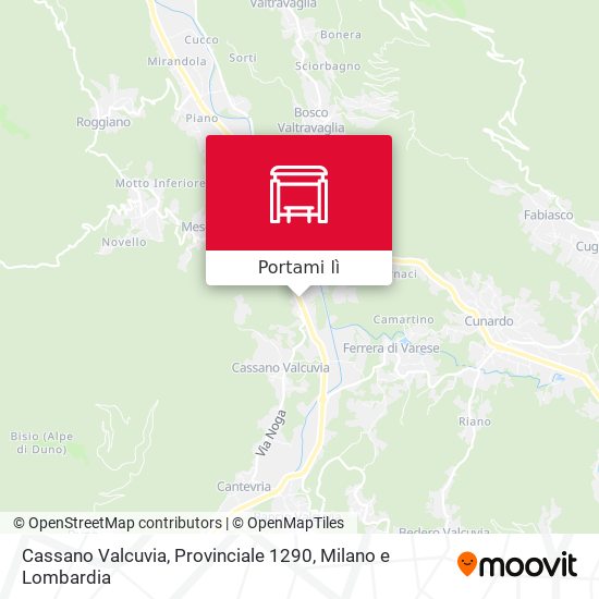 Mappa Cassano Valcuvia, Provinciale 1290