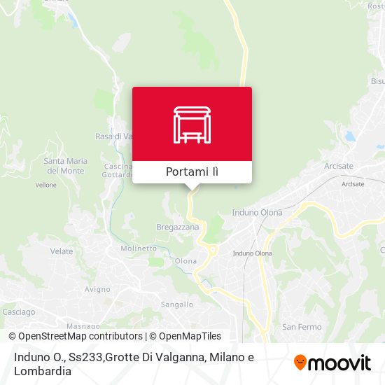 Mappa Induno O., Ss233,Grotte Di Valganna