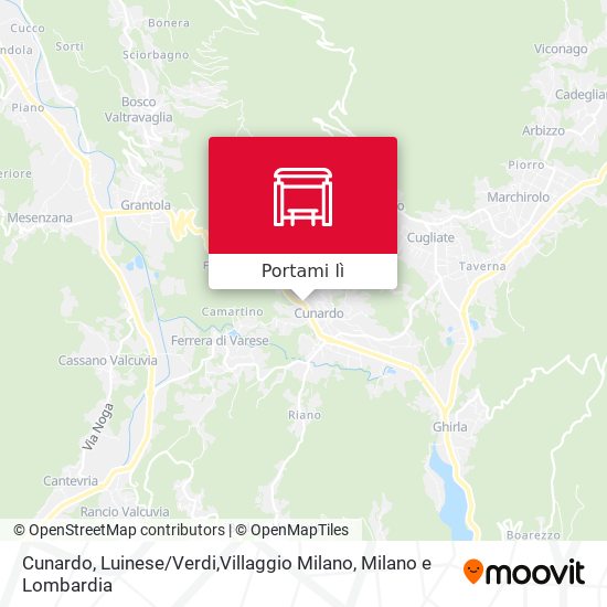 Mappa Cunardo, Luinese / Verdi,Villaggio Milano