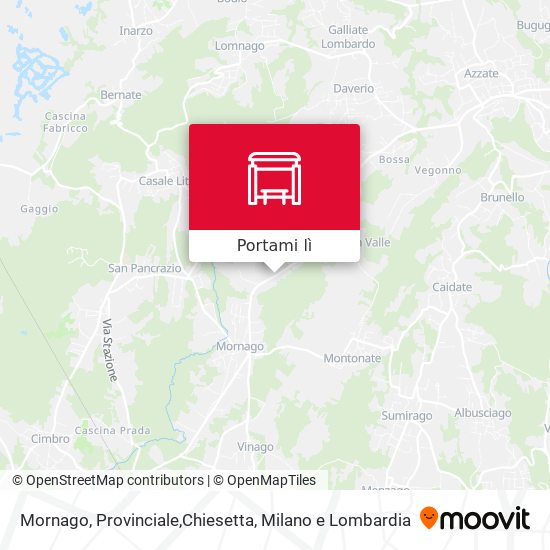 Mappa Mornago, Provinciale,Chiesetta