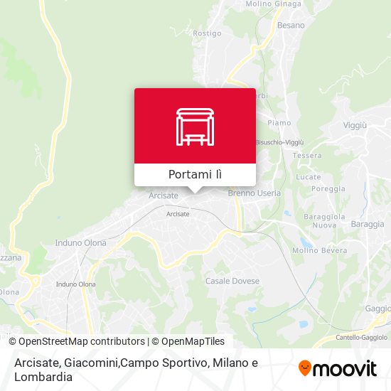 Mappa Arcisate, Giacomini,Campo Sportivo