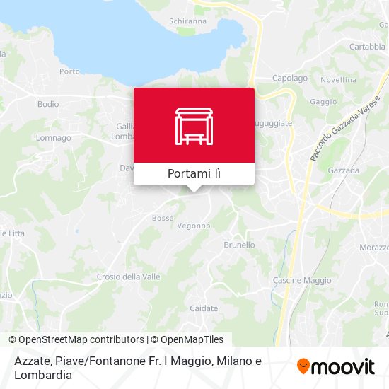 Mappa Azzate, Piave / Fontanone Fr. I Maggio