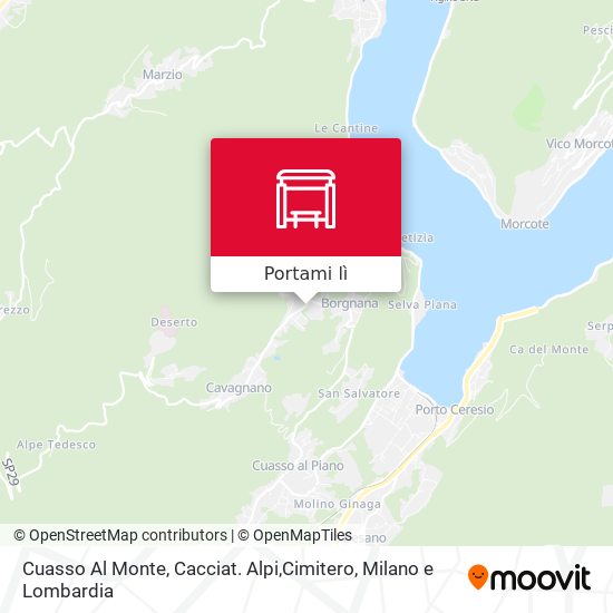 Mappa Cuasso Al Monte, Cacciat. Alpi,Cimitero