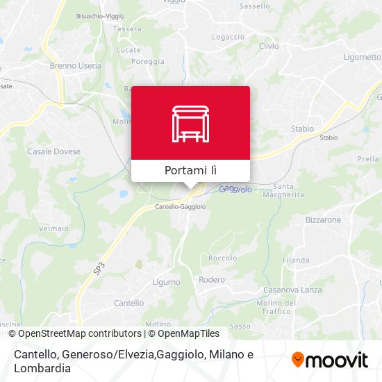 Mappa Cantello, Generoso / Elvezia,Gaggiolo