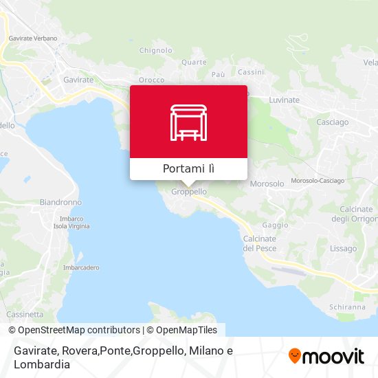 Mappa Gavirate, Rovera,Ponte,Groppello