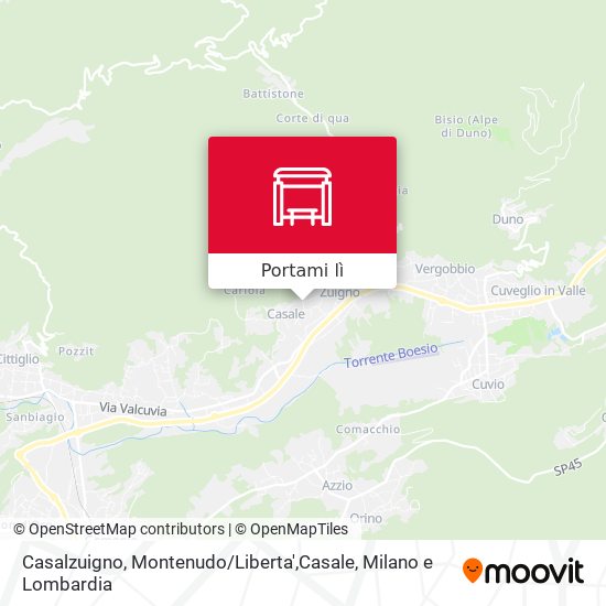 Mappa Casalzuigno, Montenudo / Liberta',Casale