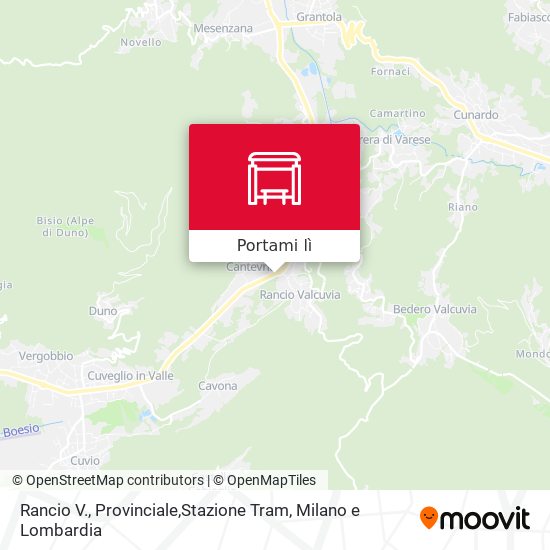 Mappa Rancio V., Provinciale,Stazione Tram