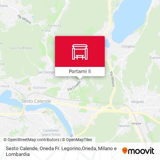 Mappa Sesto Calende, Oneda Fr. Legorino,Oneda