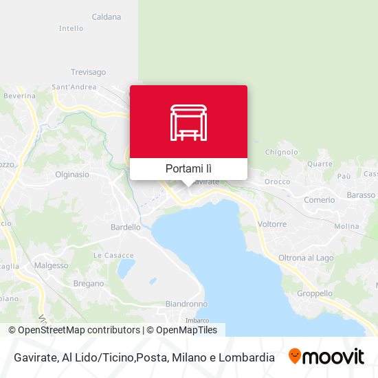 Mappa Gavirate, Al Lido/Ticino,Posta