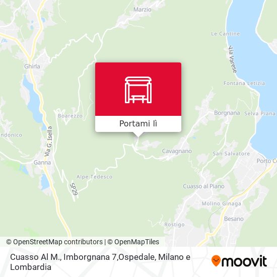 Mappa Cuasso Al M., Imborgnana 7,Ospedale
