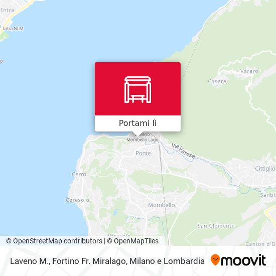 Mappa Laveno M., Fortino Fr. Miralago