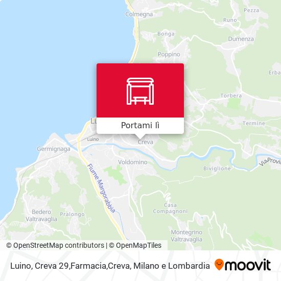Mappa Luino, Creva 29,Farmacia,Creva