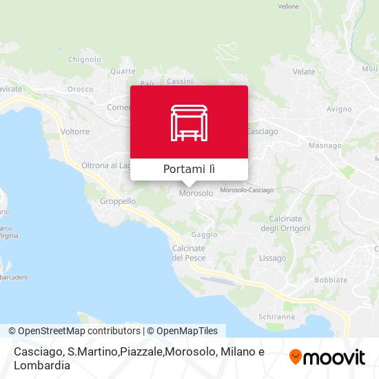 Mappa Casciago, S.Martino,Piazzale,Morosolo