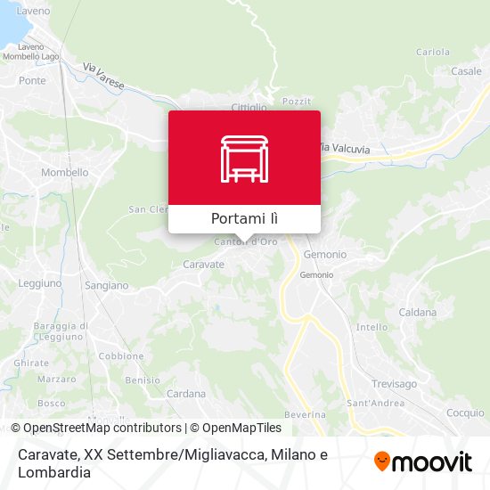 Mappa Caravate, XX Settembre / Migliavacca