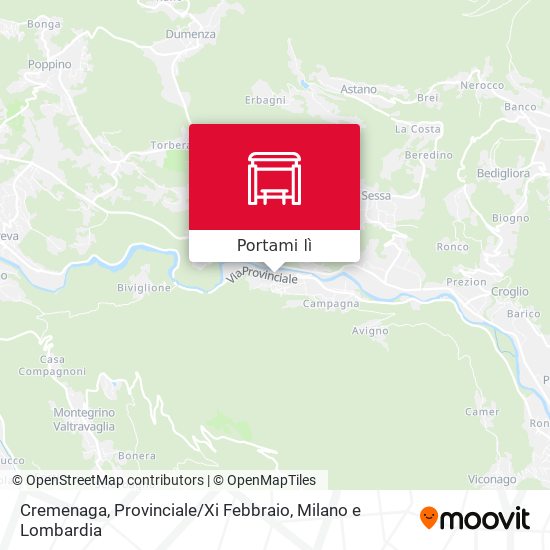 Mappa Cremenaga, Provinciale / Xi Febbraio