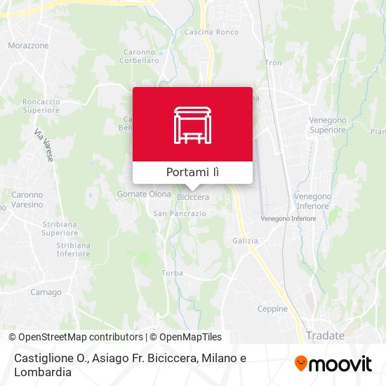 Mappa Castiglione O., Asiago Fr. Biciccera