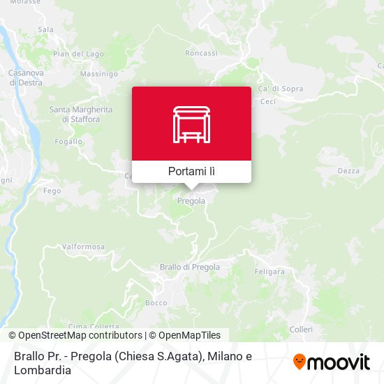 Mappa Brallo Pr. - Pregola (Chiesa S.Agata)