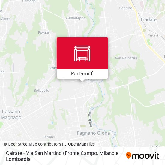 Mappa Cairate - Via San Martino