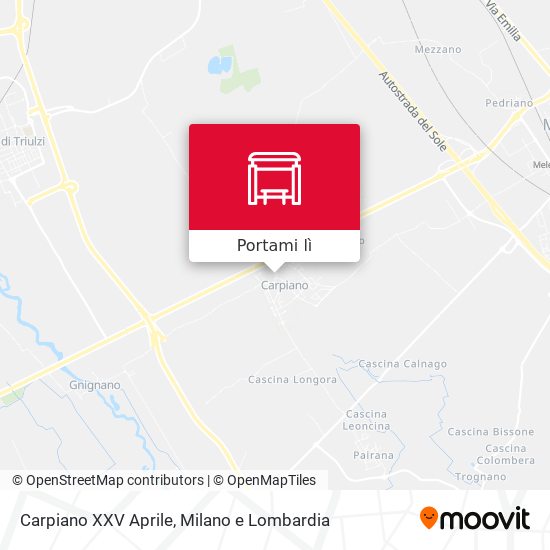 Mappa Carpiano XXV Aprile