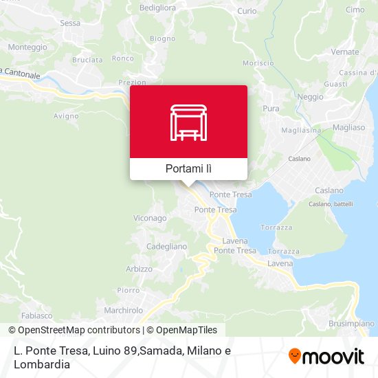 Mappa L. Ponte Tresa, Luino 89,Samada
