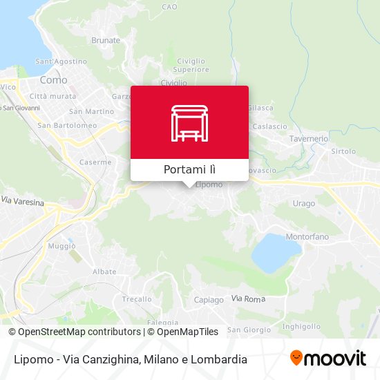 Mappa Lipomo - Via Canzighina