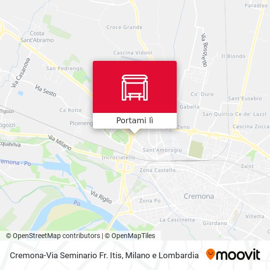 Mappa Cremona-Via Seminario Fr. Itis