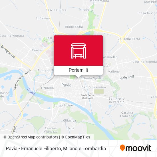 Mappa Pavia - Emanuele Filiberto