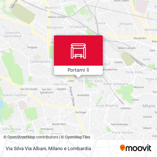 Mappa Via Silva Via Albani