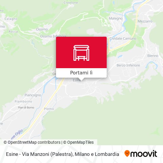 Mappa Esine - Via Manzoni (Palestra)