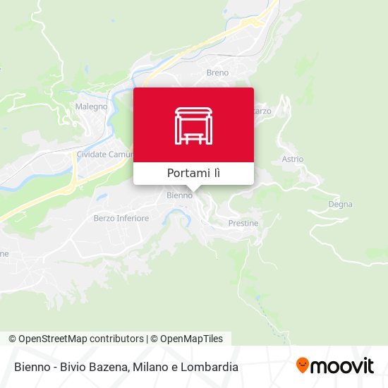 Mappa Bienno - Bivio Bazena