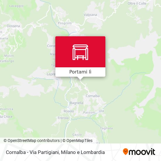 Mappa Cornalba - Via Partigiani