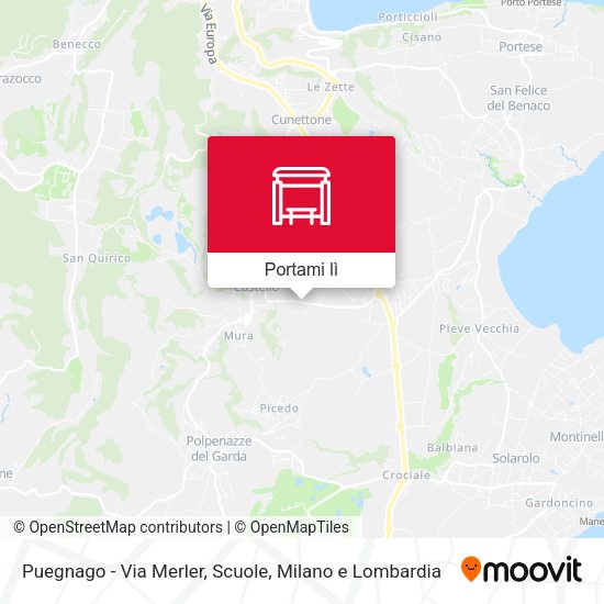 Mappa Puegnago - Via Merler, Scuole