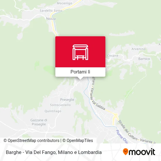 Mappa Barghe - Via Del Fango