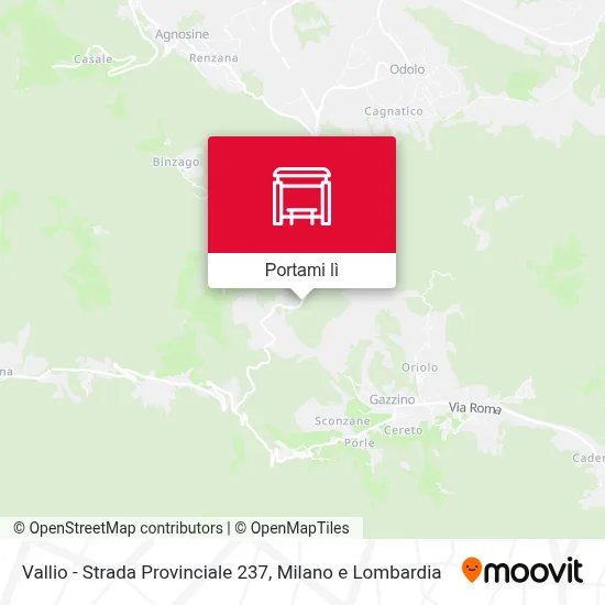 Mappa Vallio - Strada Provinciale 237